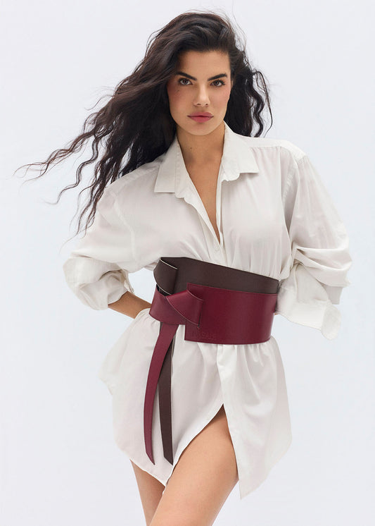 CINTURÓN FEROX BURGUNDY