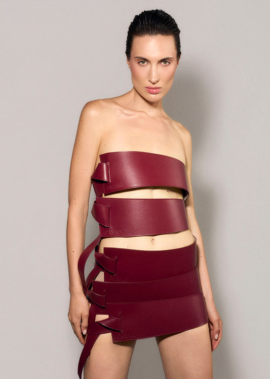 CINTURÓN FEROX BURGUNDY