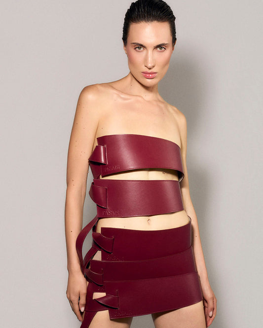 CINTURÓN FEROX BURGUNDY