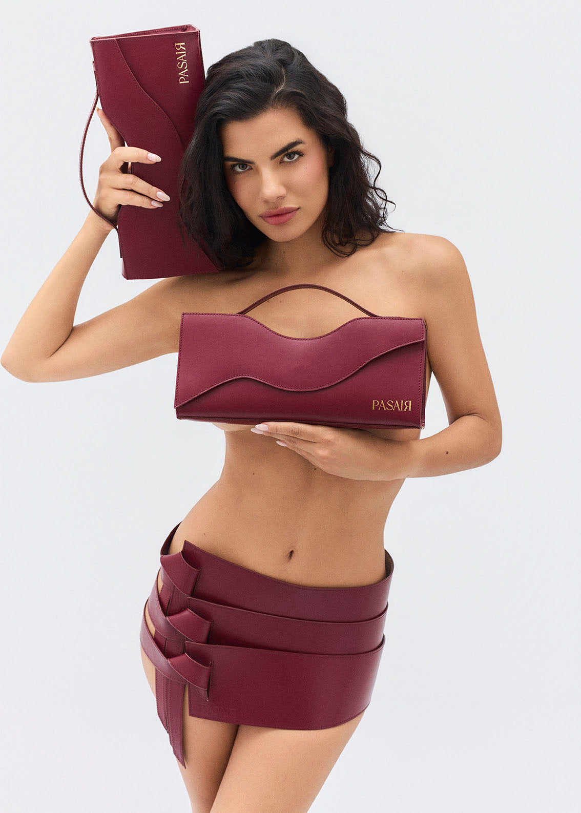 CINTURÓN FEROX BURGUNDY